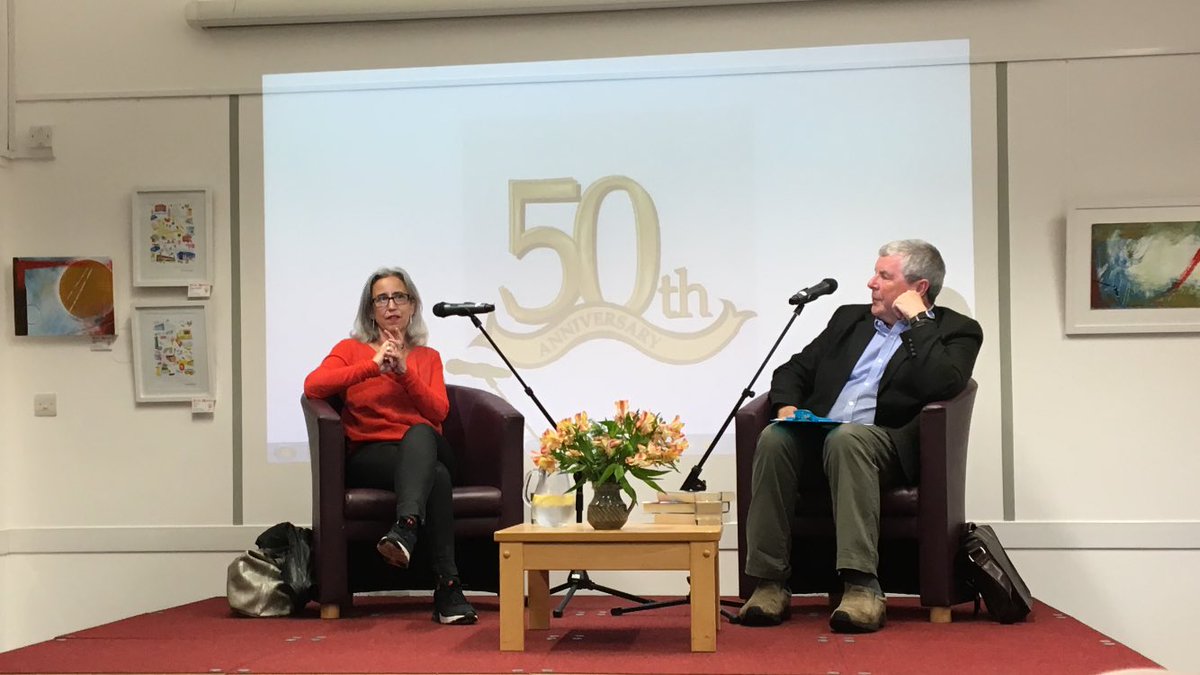 Friends_BEL's tweet photo. #BourneEndLibrary50 kicks off with @MsTamarCohen describing the first time she killed off a character! https://t.co/xOFkREIyho