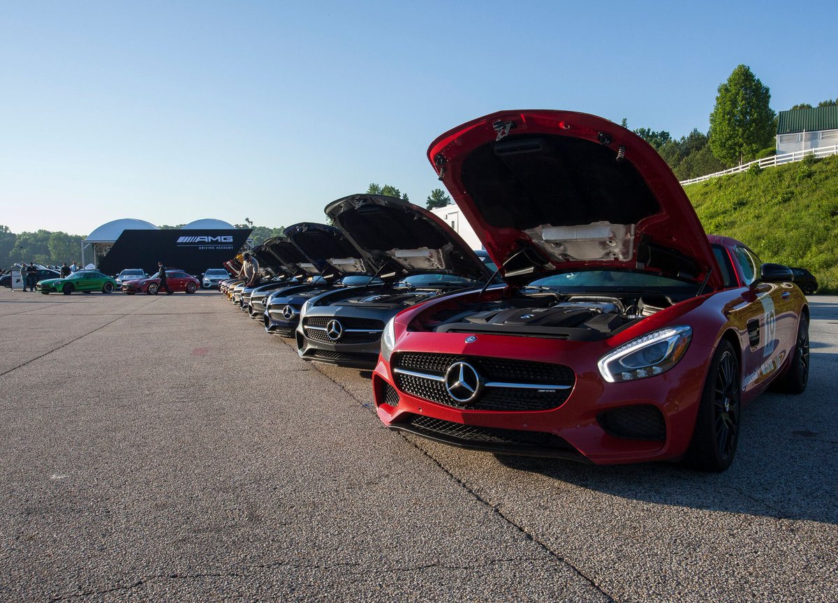 AMGExperienceUS's tweet photo. It is #AMGweek, indeed, @BenzBlogger! The #AMGfleet in full force here at @RoadAtlanta https://t.co/39m9JuWCLf