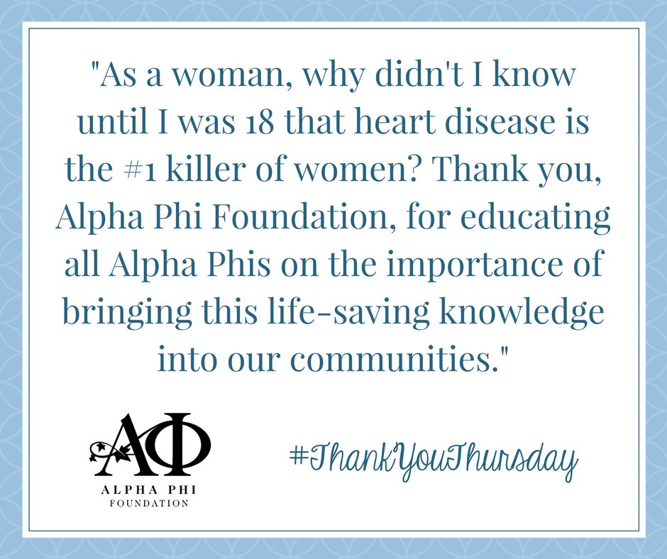 "Thank you, ΑΦ Foundation, for educating the importance of bringing this life-saving knowledge into our communities." #ThankYouThursday
