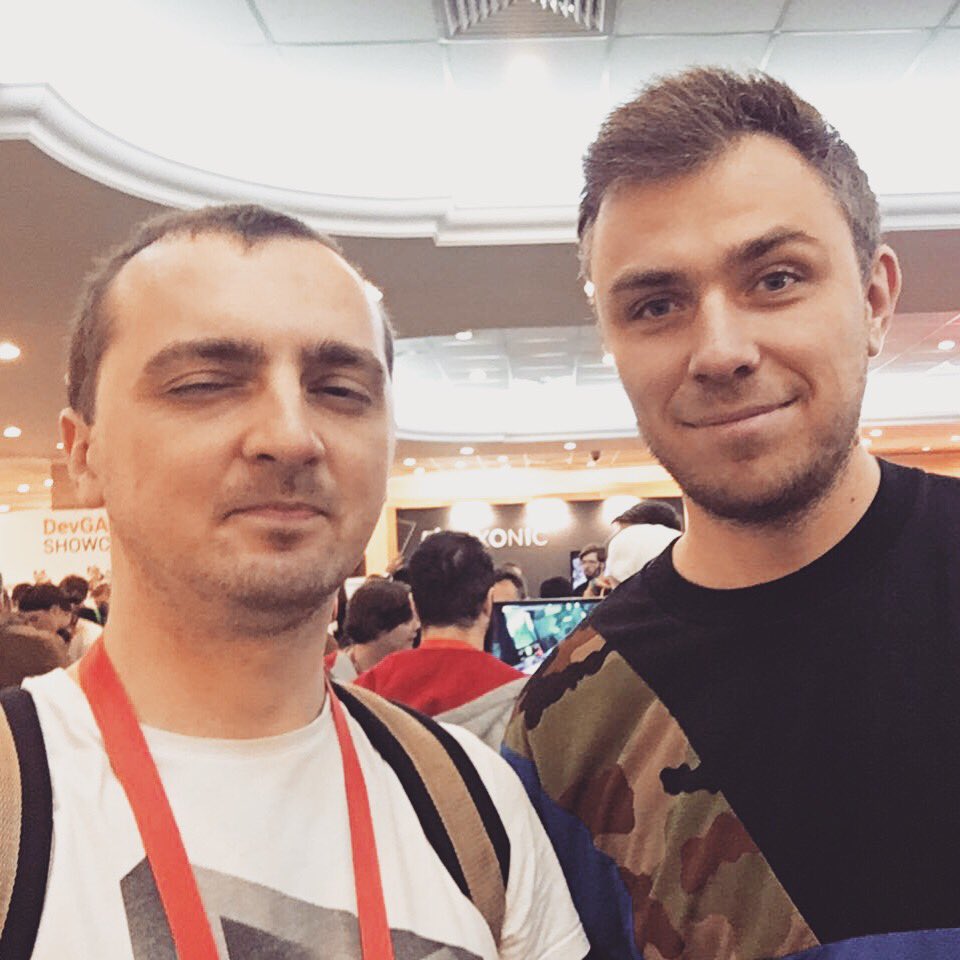 ilias_nord's tweet photo. С крутым @pixelord на DevGamm 2017 #devgamm #devgamm2017 #HYPERFORMA #indiegamedev #madewithunity #gamedev #ios #app https://t.co/aDw1GQWUVg