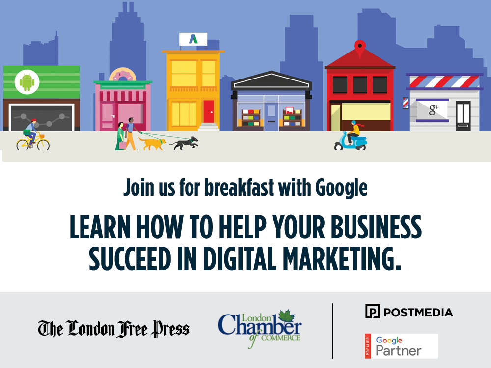 Breakfast with Google w/ Meagan Tanner, Strategic Partner Manager <a href="/googlecanada/">Google Canada</a>, May 31, 7:30-9:30 am. Register: bit.ly/2rwn10t