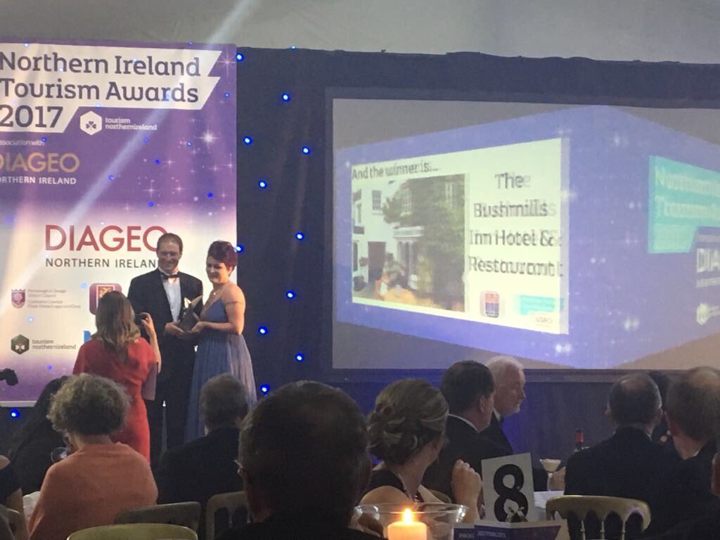 AIB (NI) (@aib_ni) on Twitter photo Our very own <a href="/BennyMcKeown/">Mark McKeown</a> is delighted to present Hotel of the Year Award to <a href="/BushmillsInn/">The Bushmills Inn</a> <a href="/NITouristBoard/">Tourism NI</a> #NITA2017 Well deserved. Our very own <a href="/BennyMcKeown/">Mark McKeown</a> is delighted to present Hotel of the Year Award to <a href="/BushmillsInn/">The Bushmills Inn</a> <a href="/NITouristBoard/">Tourism NI</a> #NITA2017 Well deserved.