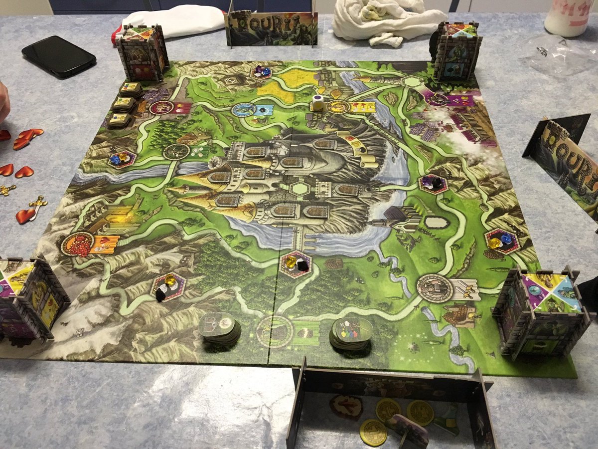 unboxboardom's tweet photo. Our 2nd featured game this month was the medieval themed, Touria! #savetheprince(ss) #randrgames #tabletopgames 📷: miguelchaves84 https://t.co/LtAxxHJLwC