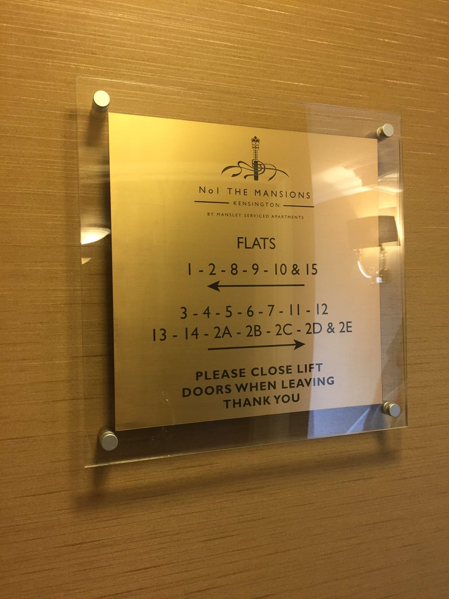 New 5th floor signage, what do you think? #no1themansions #servicedapartments #london