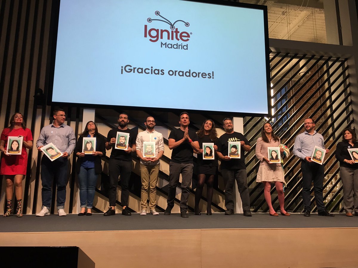 IgniteMAD's tweet photo. Y hasta aquí hemos llegado! Muchas gracias a los oradores del #IgniteMAD4 que lo han petado 1000! #GIW2017 https://t.co/u5ExwFlirO