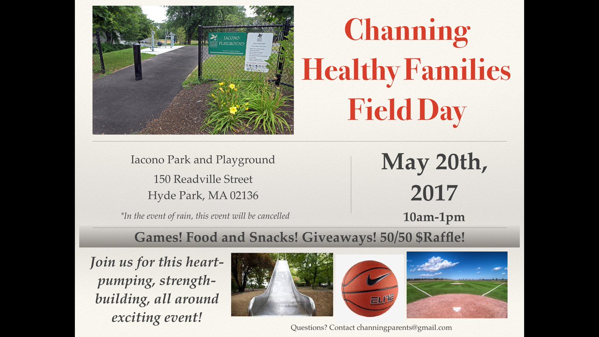 BPSChanning's tweet photo. Come have fun and support the Channing!  Free Family field day! https://t.co/YX2ofmpQOW
