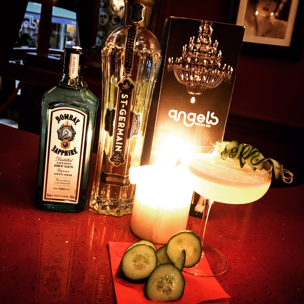 AngelsCocktails's tweet photo. Never mind the weather, let's drink! Try our new "Waiting for Summer" with Bombay Sapphire Gin, St. Germain elderflower! https://t.co/HeG5JtUhfg