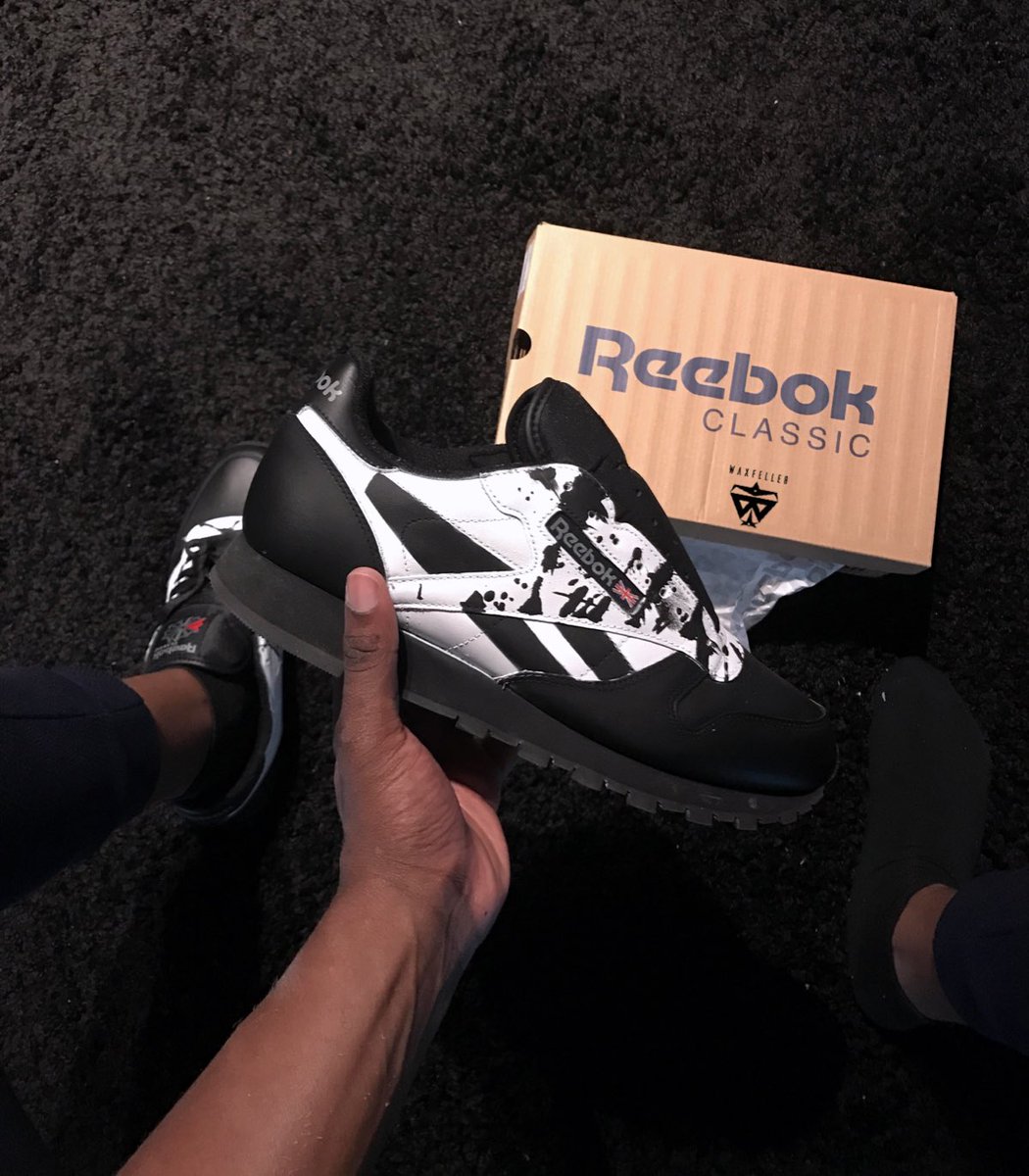 reebok classic winter black custom