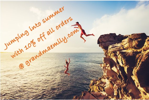 Jump into Summer with a 10% discount on Grandmaemily.com
Enter Summer10 for your discount.
#granola #summer #discount #organic #Vegan