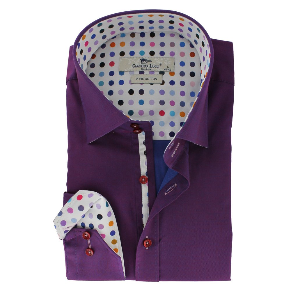 BeyondtheGall's tweet image. Be proud in purple with this bold @Claudio_Lugli shirt for men! #purple #mensfashion #bold Shop the range here &amp;gt; crwd.fr/2qlnhAR |