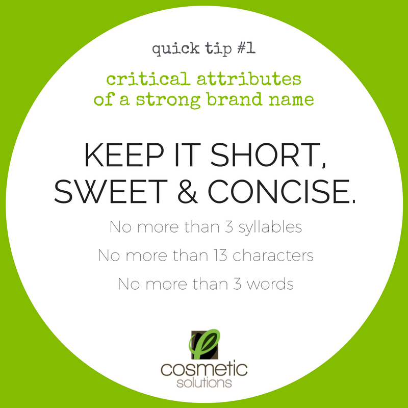 When picking a brand name, keep it short, sweet, and concise! #branding #branddevelopment #privatelabel #skincare