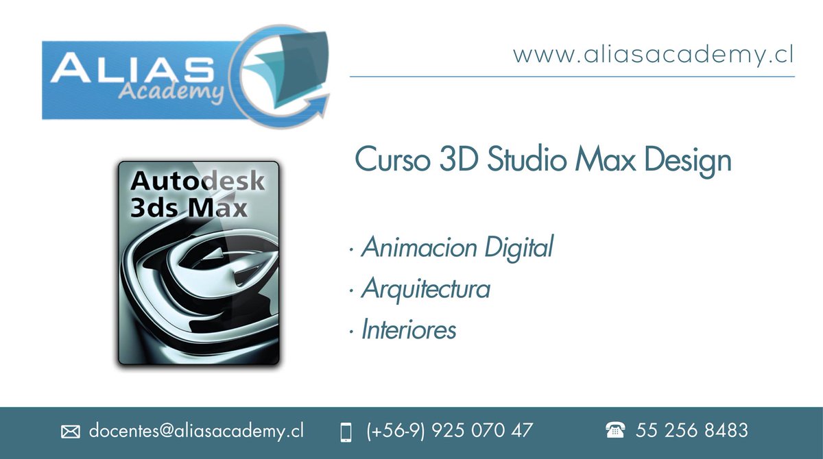 AliasAcademy (@aliasacademy) on Twitter photo Curso Studio 3D Max online y presencial. aliasacademy.cl o llamanos al 569 8266563. #cursosantofagasta #cursos3D <a href="/AliasAcademy/">AliasAcademy</a> Curso Studio 3D Max online y presencial. aliasacademy.cl o llamanos al 569 8266563. #cursosantofagasta #cursos3D <a href="/AliasAcademy/">AliasAcademy</a>