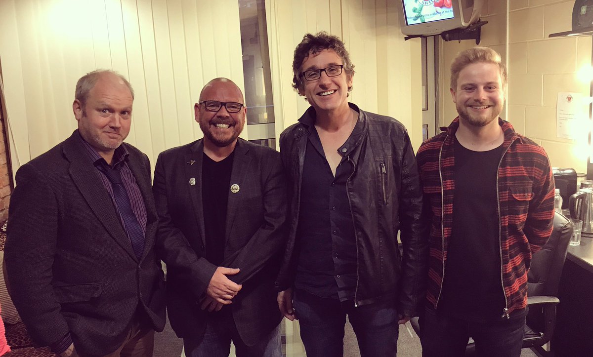 Tonight's back stage shot: <a href="/TobyHadoke/">Toby Hadoke</a> Steve Harris <a href="/TomStadeComic/">Commander Stade</a> and new comer <a href="/Shadowmakerwill/">Will Hutchby</a> 😊