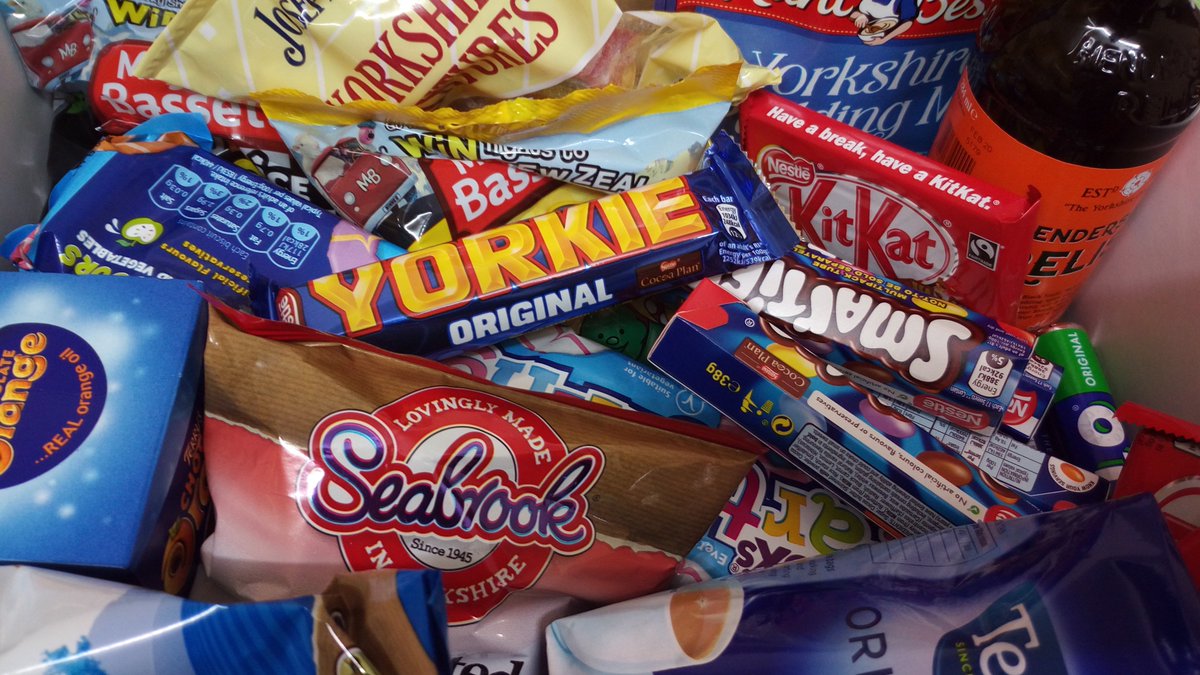 Some of the things we put in the <a href="/yorkshirebox/">Yorkshire in a Box</a> We make it easy to create and send your very own Box of #Yorkshire to a friend, family member