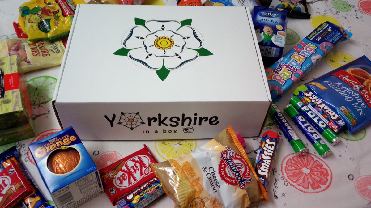 <a href="/yorkshirebox/">Yorkshire in a Box</a> and some iconic products from #Yorkshire :)