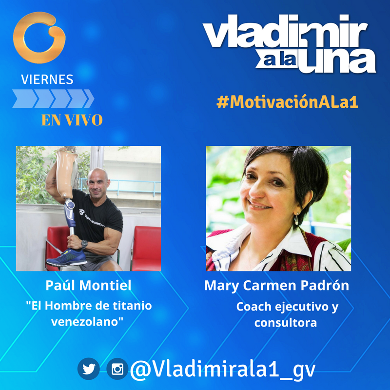 Vladivillegastv's tweet photo. Este #Viernes no se pierda nuestro programa #MotivaciónALa1 con @marycarmenp @HombreDeTitanio https://t.co/hN7rRevrV7