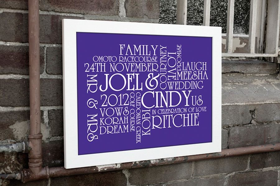 Our range of personalised wedding art makes the perfect gift for newlyweds amazingwords.co.uk/detail/persona… #personalisedweddinggifts #amazingwords