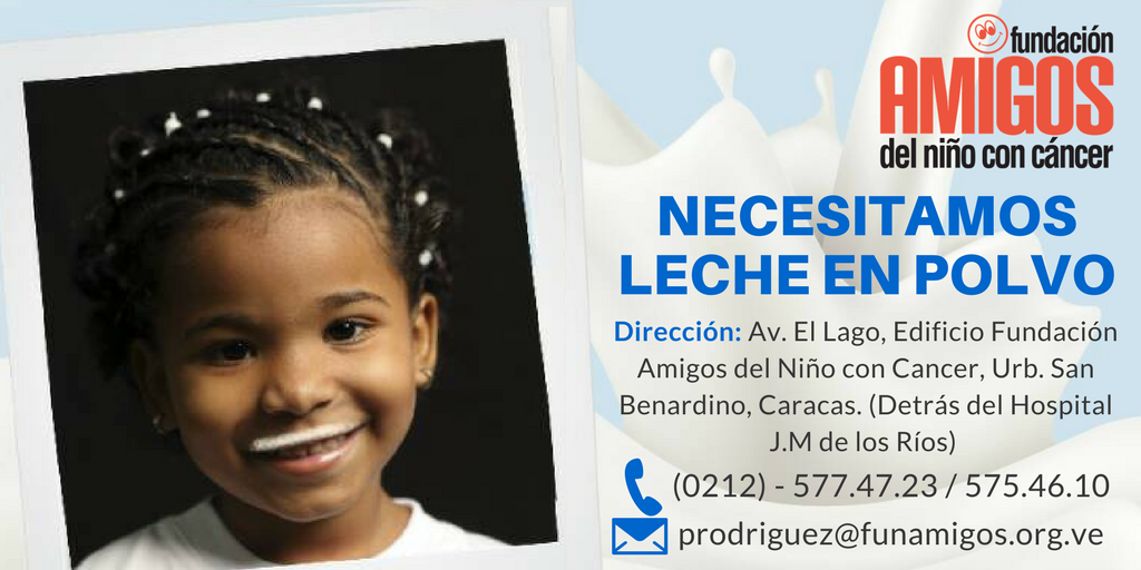 fninoscancer's tweet photo. #URGENTE Para los niños con cáncer de nuestra fundación necesitamos Leche en Polvo. Info: (0212) - 577.47.23 / 575.46.10 https://t.co/WcfqhLFz4h