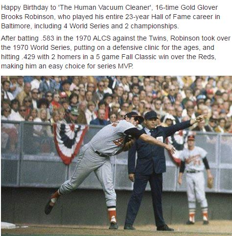 Happy Birthday Brooks Robinson!  