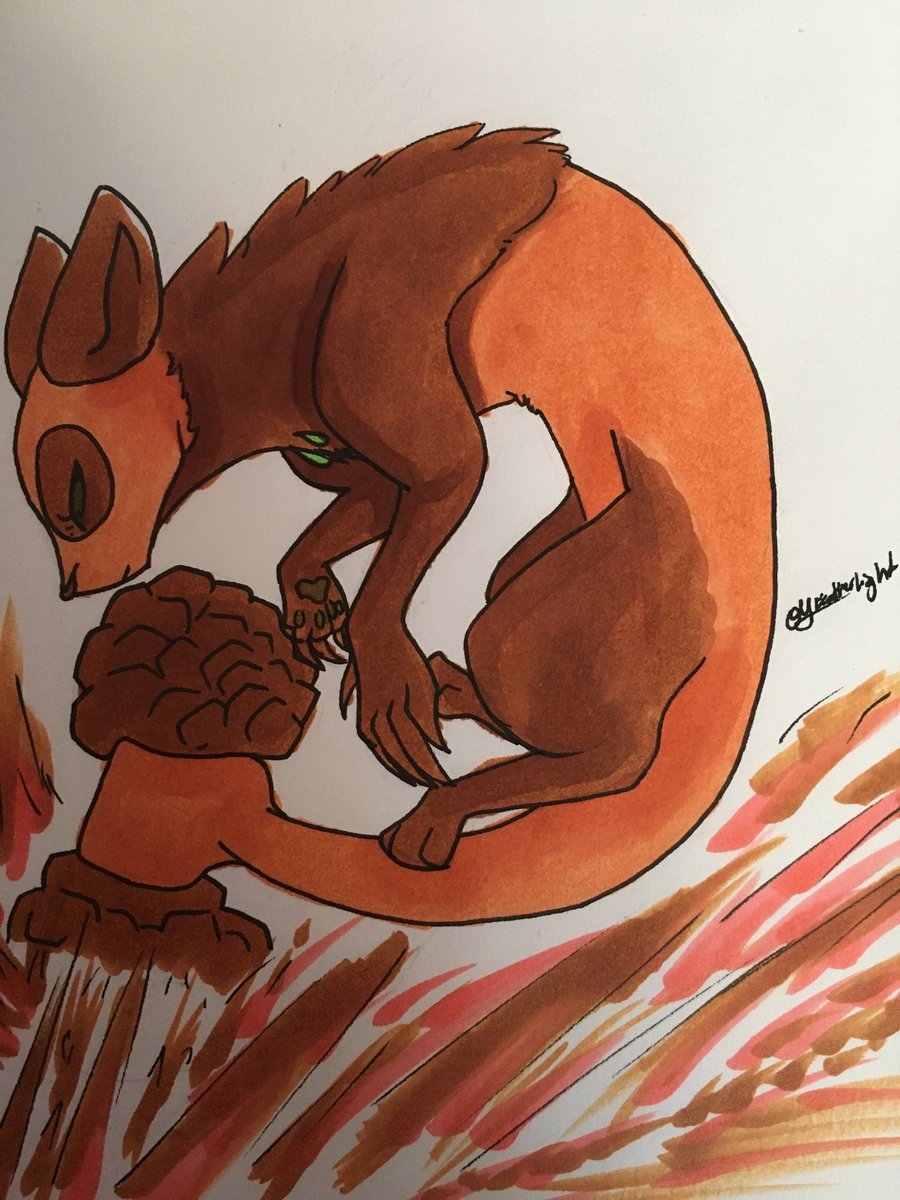 CloverDraws's tweet photo. @Seriiiously I had wondered what Kosi would use her extra strength for and then drew this for you!

STOP! Hammer Tail! 🔨 https://t.co/wCncQ3b9A3