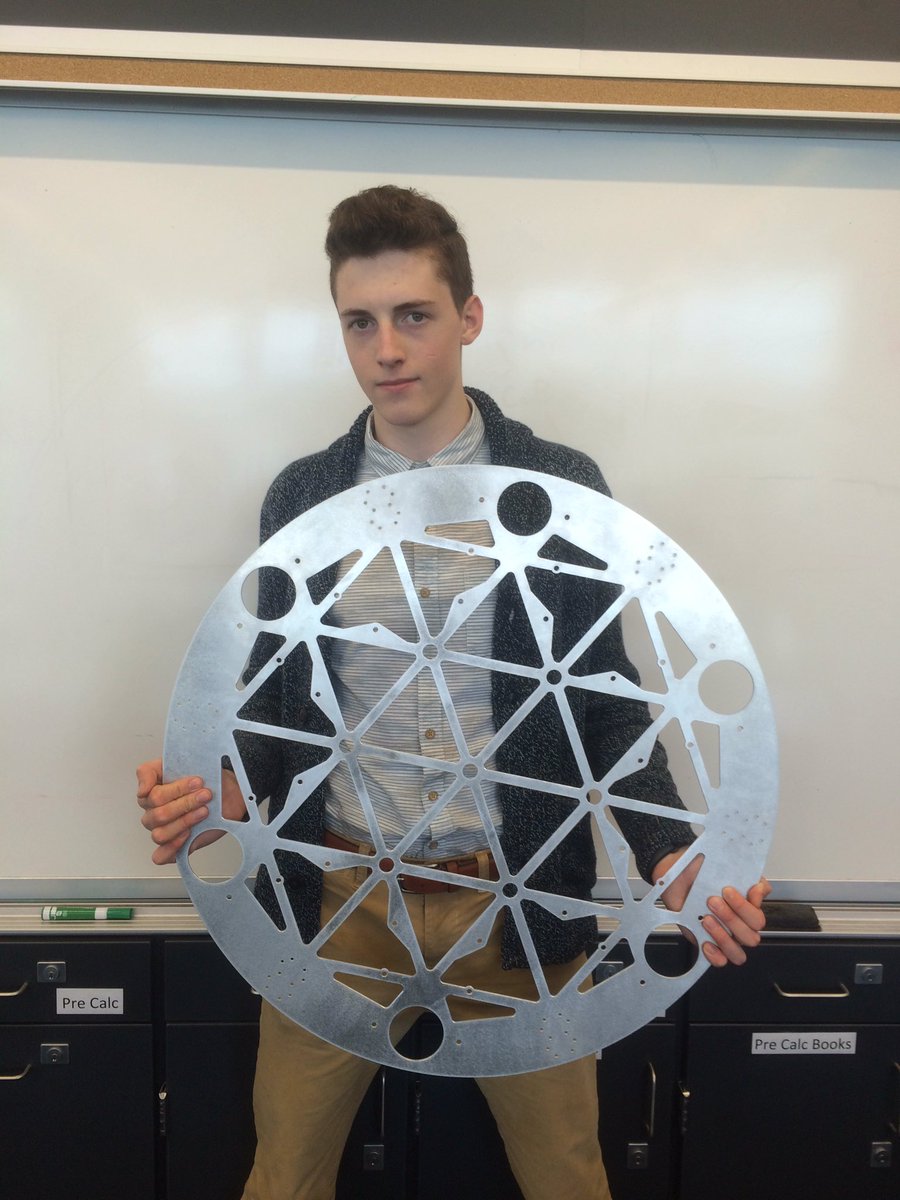 rahscubesat's tweet photo. Base isogrid for the weather balloon. This piece will make up our parachute test vehicle. https://t.co/gYB8W9FMf6