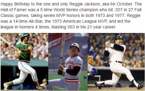 Happy Birthday to Reggie Jackson!     