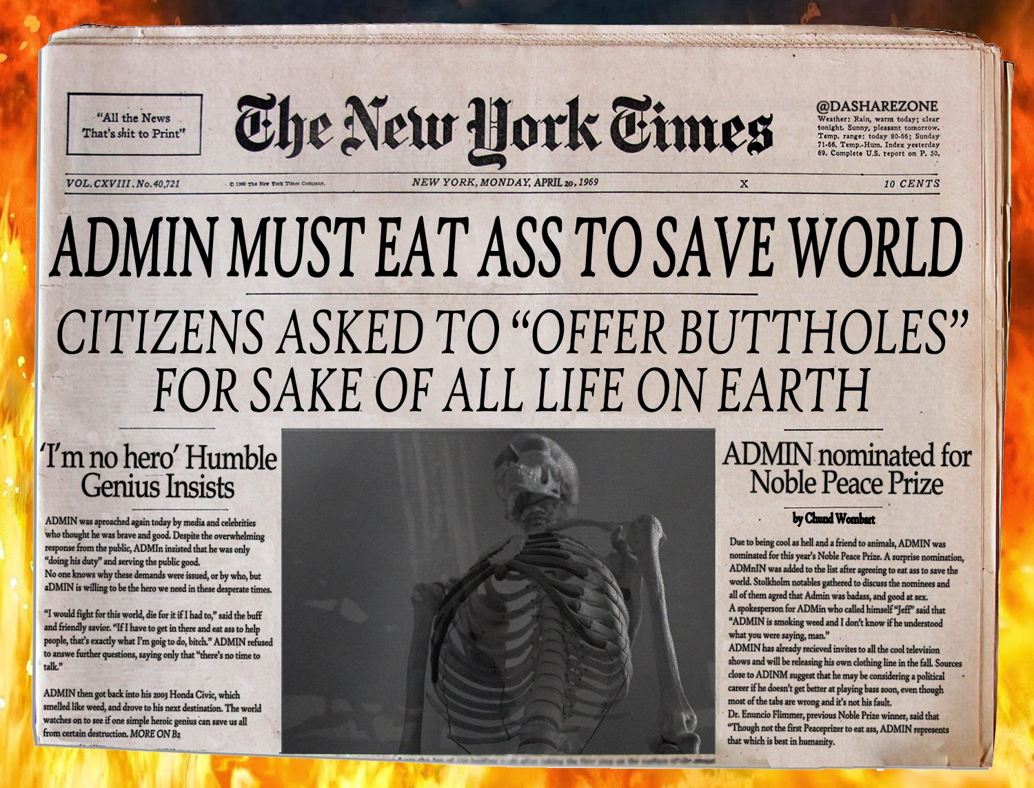 PICKED U UP A PAPER --ADMIN