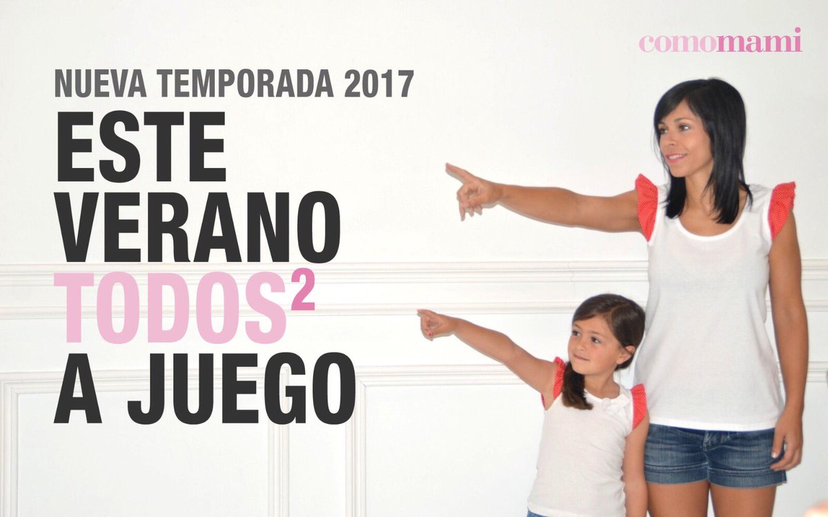 comomami's tweet photo. Nueva Temporada 2017
Este verano todos a juego.
Estrenamos nuestra tienda online, echa un vistazo: https://t.co/H4OWBBGv8f #ajuego #comomami https://t.co/2kKVb9osor