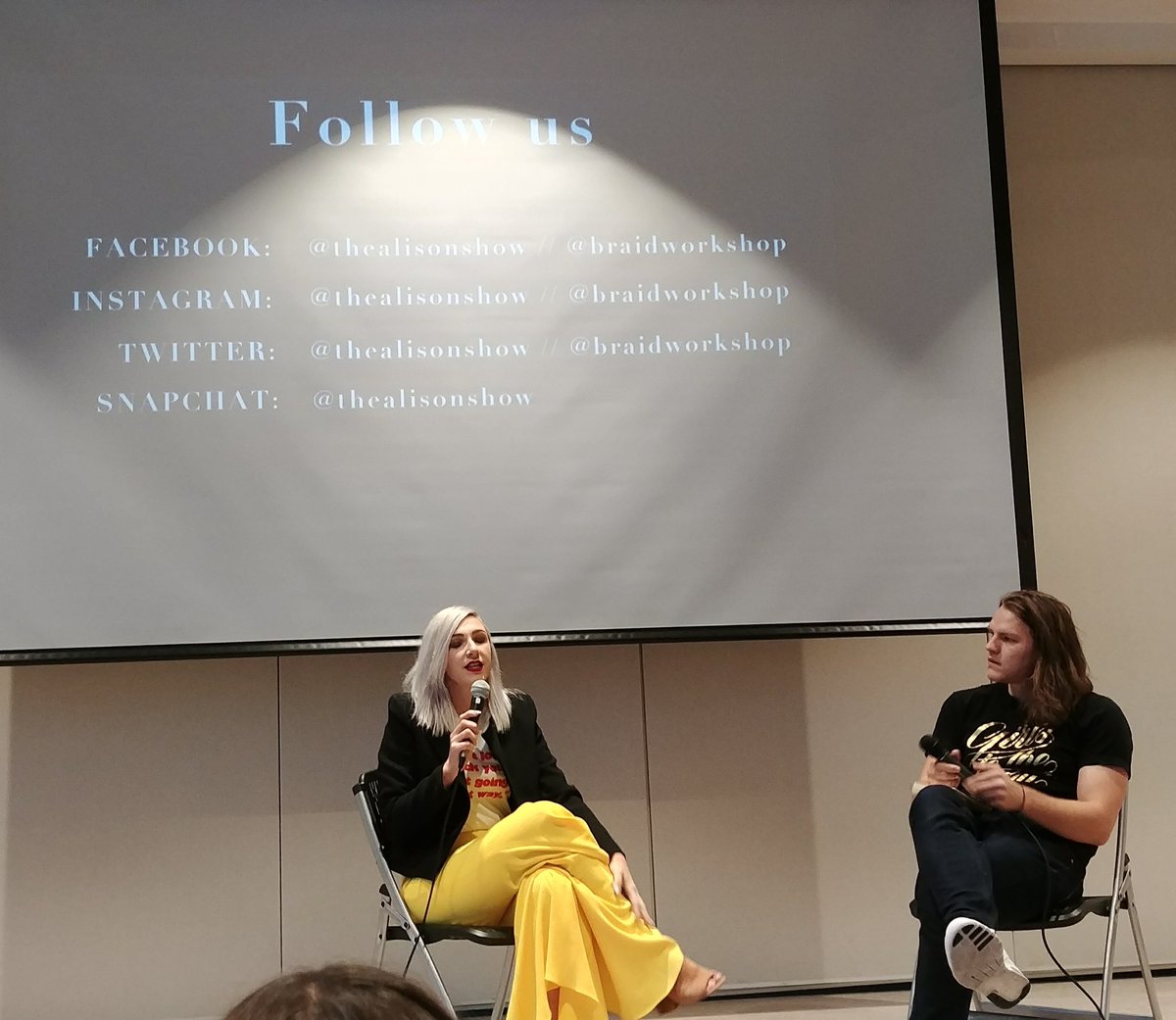 mcleanentertain's tweet image. "Perfectionism is just Procrastination." - @thealisonshow at @BraidWorkshop Learn when to let go.
#TheAlisonShow #BraidWorkshop #provorocks