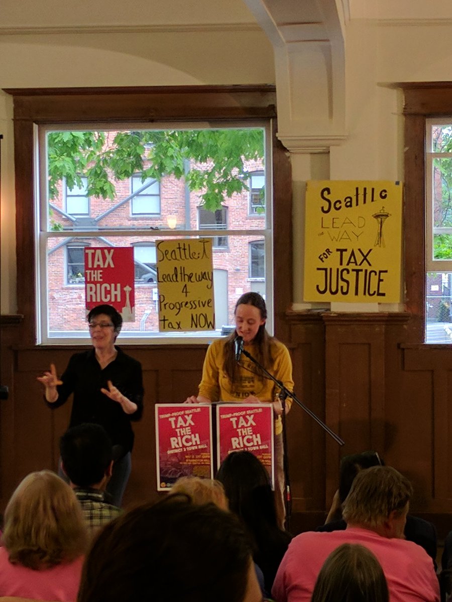 SeattleDSA's tweet image. .@SeattleTRU's Katie Wilson: "This is perhaps the work of 1 or 2 generations. We're in it for the long haul." #TrumpProofSeattle