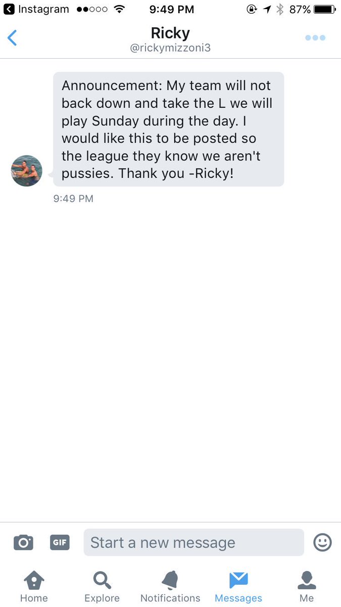 3v32019Pv's tweet photo. Team mizzoni with the announcement. Still pussies. #alert https://t.co/cSYg7WHm4Z