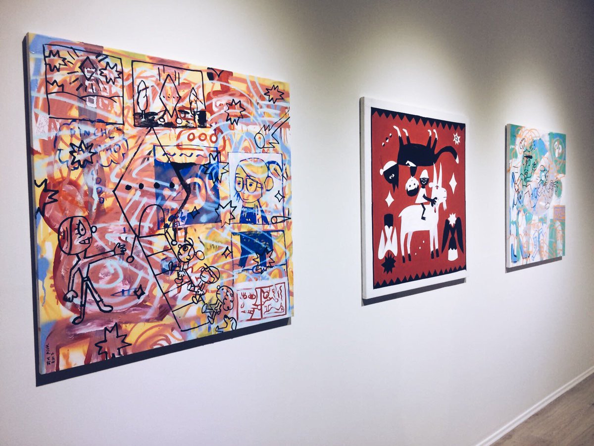 young_offenders's tweet photo. Estamos en la inauguración de CuCú, exposición de @jimpluk en #TOBAmx. https://t.co/IHnd6bzImO