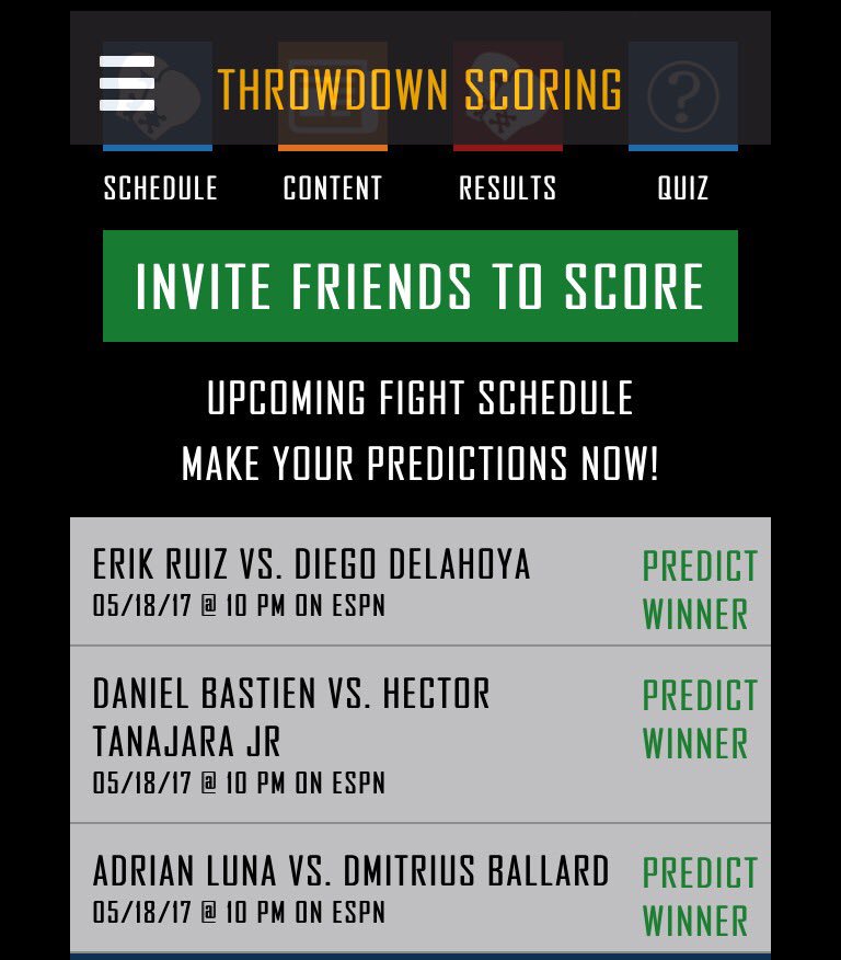 Throwdownscore's tweet image. Before #CrawfordDiaz , we have a good card now at #GBPonESPN . Make your predictions and score the bouts live with us. Download the app now!