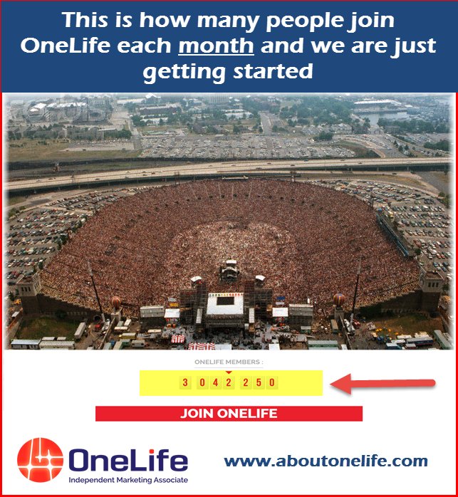DigiCoinMillion's tweet photo. 100,000 people a month join OneLife - We are the fastest growing sales network in the world and the highest paid. Join the #1 Online Team https://t.co/XgiwPRbQsq