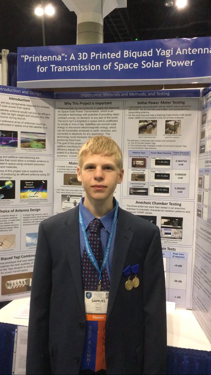 VroomanSTEM's tweet photo. Congrats to Sam who just won a special award from The @usairforce Research Laboratory! @DCSTEMNetwork @SWWHSA https://t.co/O9bHansUEV