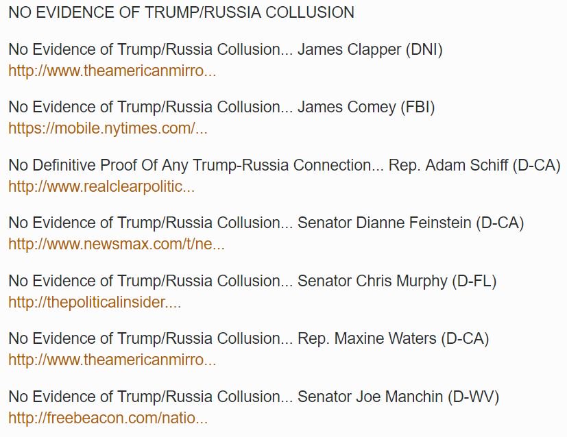 BlissTabitha's tweet photo. Is #NoEvidence trending yet? If not, it should be. 
That's the point.There's #NOEVIDENCE of #TrumpRussia collusion. 
Get it? #NoEvidence 🔚 https://t.co/bCZahJOgcb