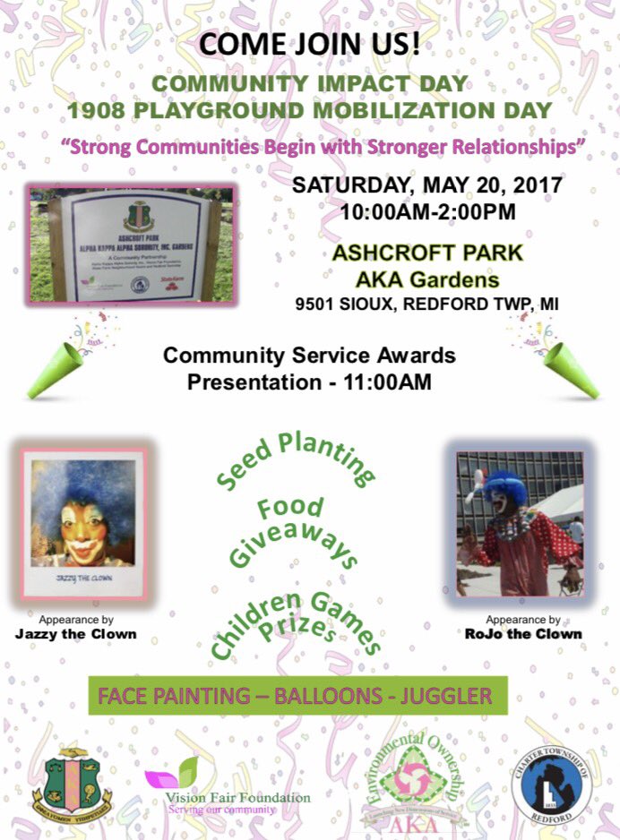 akatao1991's tweet photo. This Saturday! Come join us for a fun filled Community Day at Ashcroft Park. #AKATAO #AKA1908 #AKAGREATLAKES #LNDS #1908Playgrounds https://t.co/KHAZe0u5mL