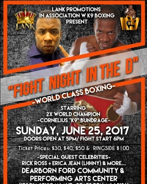 TheKingLilLank's tweet photo. @LANKTHEKING @LankPromotions and @K9boxing presents FIGHT NIGHT IN THE D"-World Class Boxing Fight Sunday, June 25 https://t.co/bH6yfqFH0H