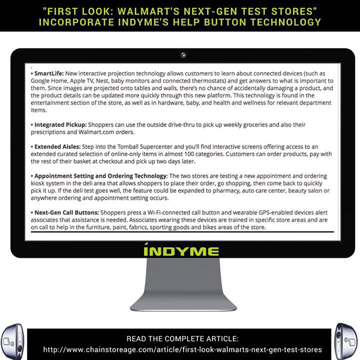 IndymeLLC's tweet photo. Thanks #ChainStoreAge for @walmart story feat. #Indyme #SmartResponse #HelpButtons #CustomerServiceWin #RetailInnovation https://t.co/mzA2ImoxAJ