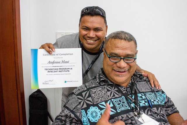 GVFVSATTraining's tweet photo. SatProf proud to support @INTELSAT Institute/@ITU training with @globalvsatforum Hands On Skills Test (HOST) in Vanuatu #satellitetraining https://t.co/q5Gzj7gSg7