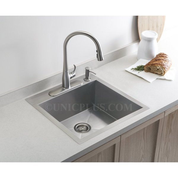 unicplus's tweet photo. Contemporary Top-mount Kitchen Sink perfect size for small Condo and Laundry sink. Please visit https://t.co/0GMlMa00A2 for more options. https://t.co/yj21d9qYQs