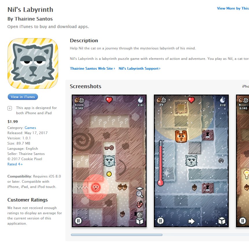 CookiePixelGS's tweet photo. Our #indiegame Nil's Labyrinth is now available at https://t.co/GpxANDGb01 #indiedev #gamedev #madewithunity https://t.co/vELiD8mpWm
