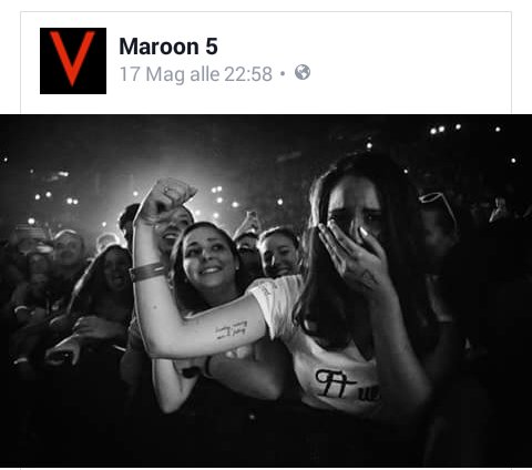 betta_anelli's tweet photo. @maroon5 @bootswallace @adamlevine @jamesbvalentine @JRCarmichael @PJMORTON @samfarrar One of my favorite moment ever #MaroonVtour ♡ https://t.co/eWFwXsr3Da