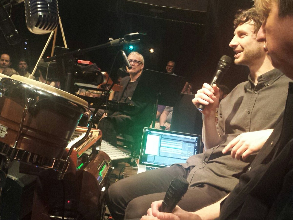 shepazu's tweet image. At #Moogfest2017, @gotye with his Ondioline and its restorer Steven