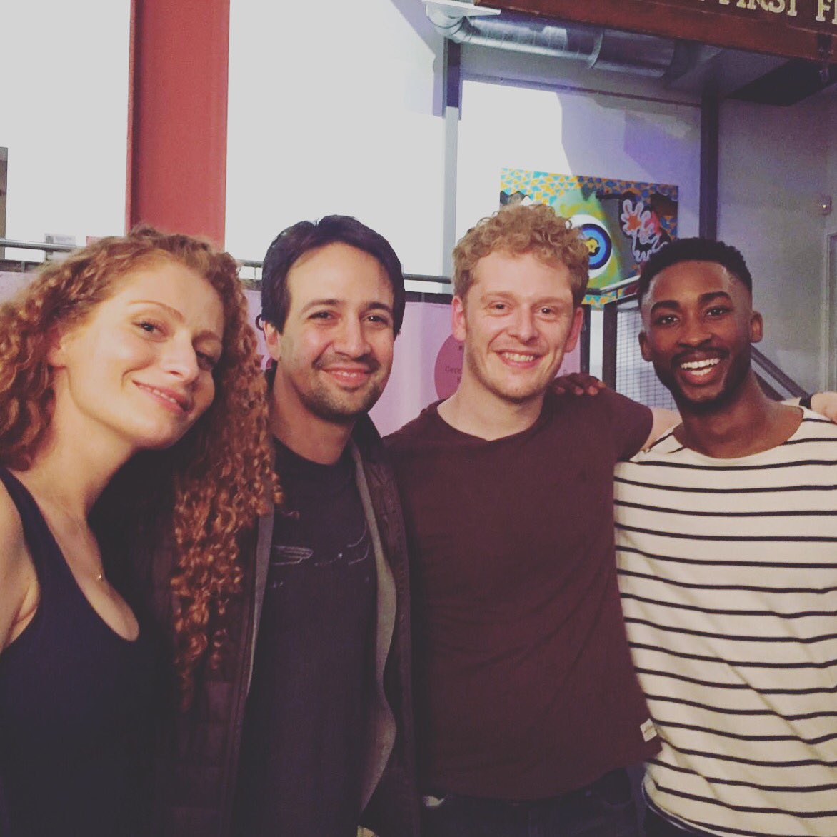 Such a pleasure to meet <a href="/Lin_Manuel/">Lin-Manuel Miranda</a> at tonight's show. What a wonderful surprise. So glad to meet you and Vanessa. ❤️ #ticktickboom