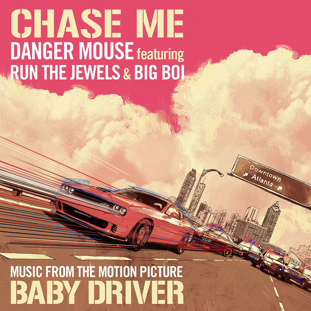 edgarwright's tweet photo. ICYMI: First track from @BabyDriverMovie soundtrack. 'Chase Me' by @Dangermouse_ @runjewels &amp; @BigBoi. Love it. https://t.co/Q0OMRcGsOo https://t.co/0cIANtRp9c
