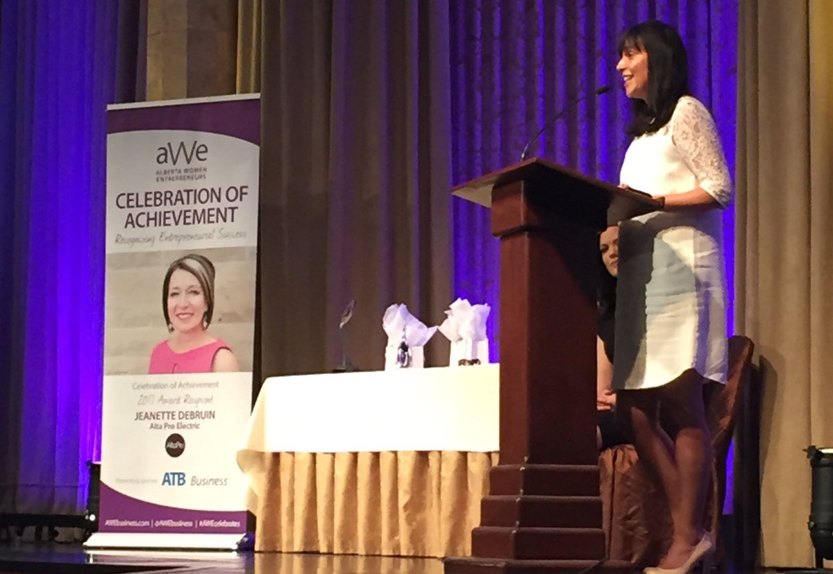 "Our goal is to build a legacy of support," says <a href="/AWEbusiness/">Alberta Women Entrepreneurs</a> CEO <a href="/MsBrightIdea/">Marcela</a> at #awecelebrates.