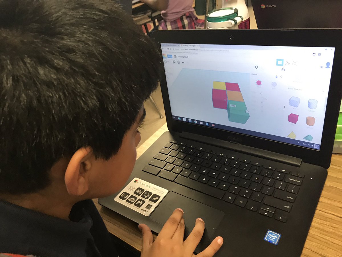 swkreed's tweet photo. Geometry at its best. Next we need a 3D printer to print designs. Students loved it and did really well. #tinkercad #mathchat #solidfigures https://t.co/M9jyShl0uX