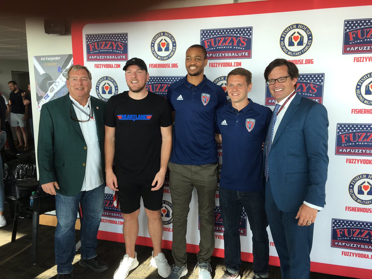 IMS's tweet image. Thanks @FuzzysVodka, @IndyEleven, @PatMcAfeeShow and @jdouglas4 for coming to support @FisherHouseFdtn.