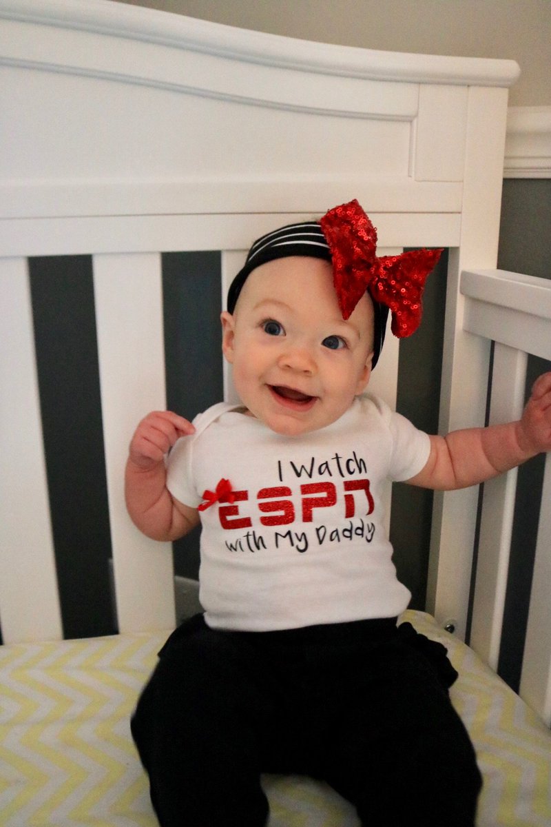 juliastanich's tweet photo. We've got a sports fan on our hands! #ESPNbaby #ESPN @espn https://t.co/1uUE5SqrfG